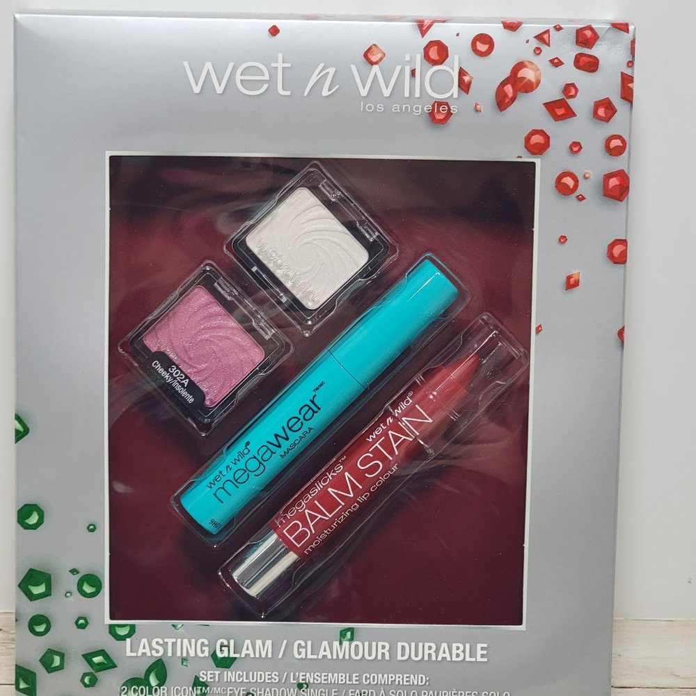 NIB Wet‎ N Wild Set 2 Neutral Shadows Megawear Mascara Lip Color